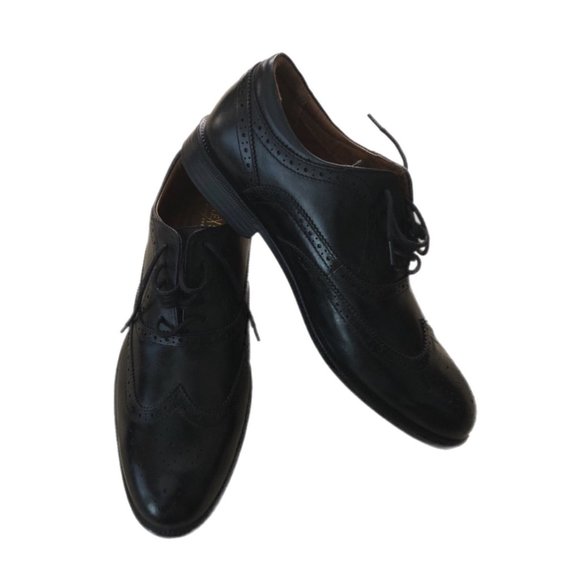 G.H. Bass & Co. Clinton Mens Size 9M Black Leather Wingtip Oxfords Shoes main image 8